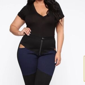 Fashion Nova Open Heart Cutout High Rise Jeans
